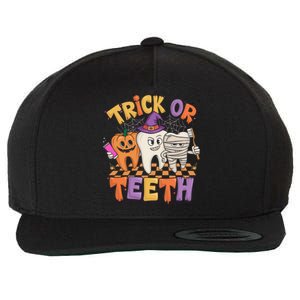 Dentist Halloween Trick Or Th Dental Assistant Halloween Gift Wool Snapback Cap