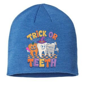 Dentist Halloween Trick Or Th Dental Assistant Halloween Gift Sustainable Beanie