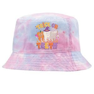 Dentist Halloween Trick Or Th Dental Assistant Halloween Gift Tie-Dyed Bucket Hat