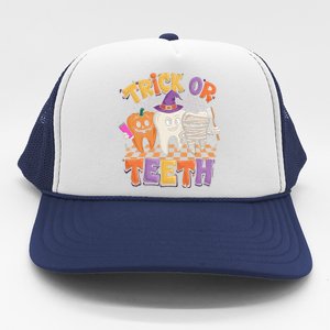 Dentist Halloween Trick Or Th Dental Assistant Halloween Gift Trucker Hat