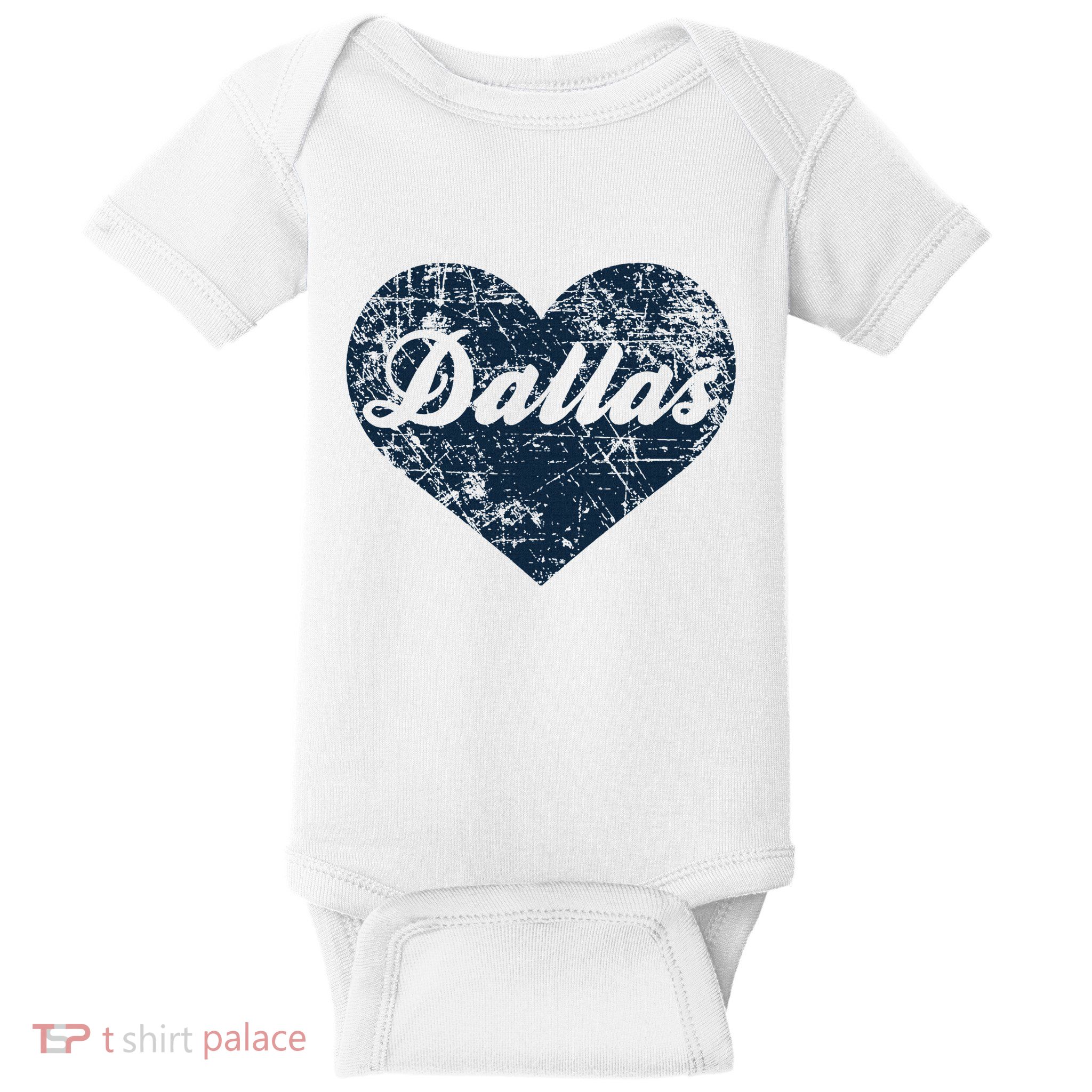 Dallas Heart Texas Gift Baby Bodysuit