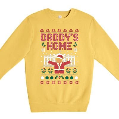 DaddyS Home Trump Christmas Spirit Meaningful Gift Premium Crewneck Sweatshirt