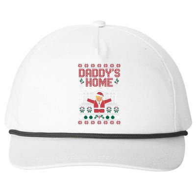 DaddyS Home Trump Christmas Spirit Meaningful Gift Snapback Five-Panel Rope Hat