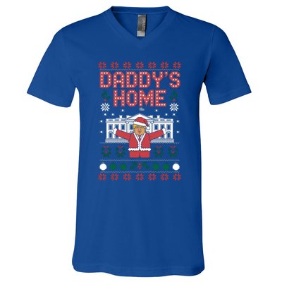 DaddyS Home Trump Christmas Spirit Meaningful Gift V-Neck T-Shirt