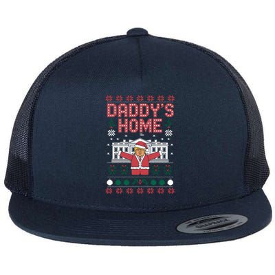 DaddyS Home Trump Christmas Spirit Meaningful Gift Flat Bill Trucker Hat