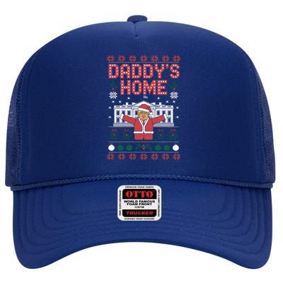 DaddyS Home Trump Christmas Spirit Meaningful Gift High Crown Mesh Back Trucker Hat