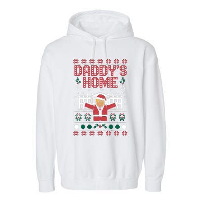 DaddyS Home Trump Christmas Spirit Meaningful Gift Garment-Dyed Fleece Hoodie