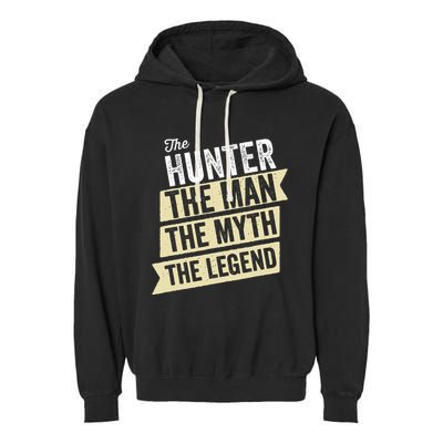 Deer Hunter The Man The Myth The Hunting Legend Hunter Gifts Garment-Dyed Fleece Hoodie