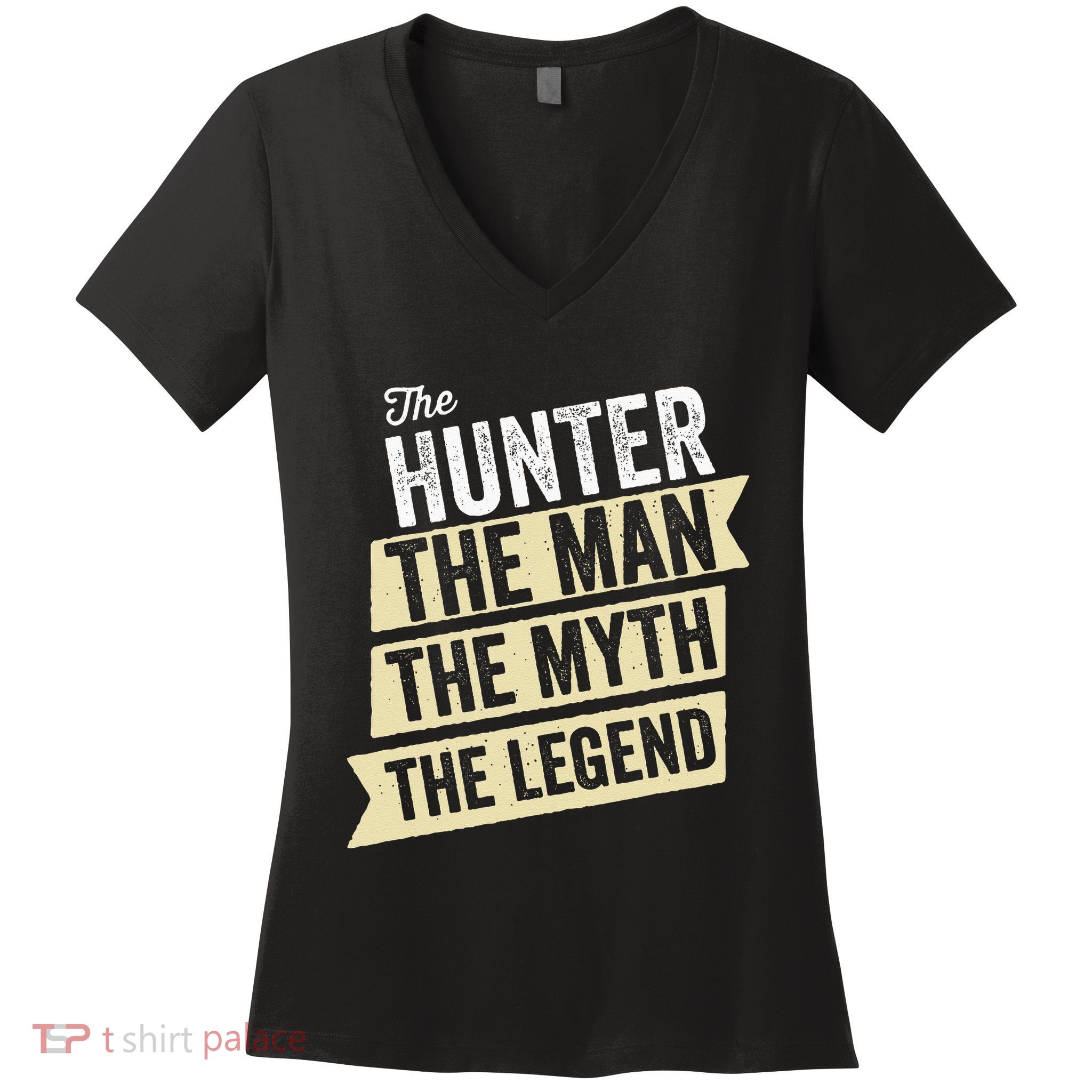 Deer Hunter The Man The Myth The Hunting Legend Hunter Gifts Women's V-Neck T-Shirt