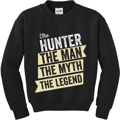 Deer Hunter The Man The Myth The Hunting Legend Hunter Gifts Kids Sweatshirt