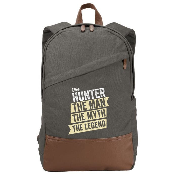 Deer Hunter The Man The Myth The Hunting Legend Hunter Gifts Cotton Canvas Backpack