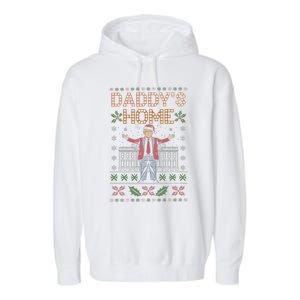 DaddyS Home Trump Funny Christmas Holiday Funny Outfit Gift Garment-Dyed Fleece Hoodie