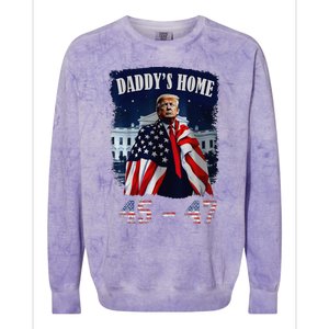 DaddyS Home Trump 4547 Inauguration Day 2025 Colorblast Crewneck Sweatshirt