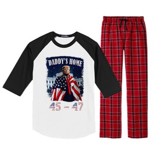 DaddyS Home Trump 4547 Inauguration Day 2025 Raglan Sleeve Pajama Set