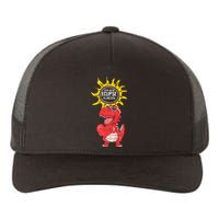 Dinosaur Heart Total Solar Eclipse April 8 2024 Totality Yupoong Adult 5-Panel Trucker Hat