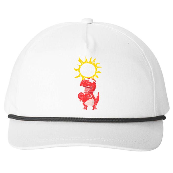 Dinosaur Heart Total Solar Eclipse April 8 2024 Totality Snapback Five-Panel Rope Hat