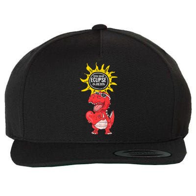 Dinosaur Heart Total Solar Eclipse April 8 2024 Totality Wool Snapback Cap