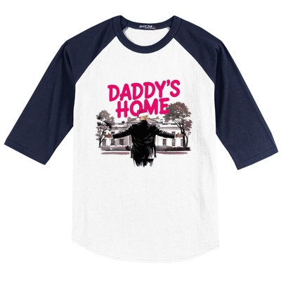 DaddyS Home Trump Christmas White House Come Home Trump 47 Baseball Sleeve Shirt