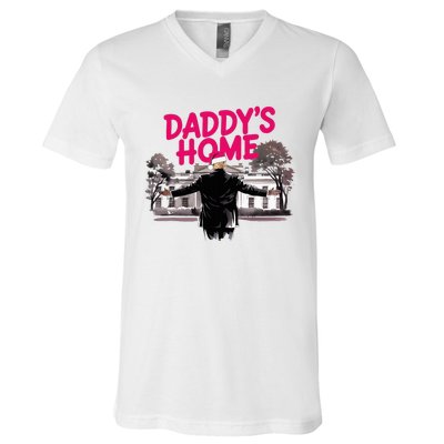 DaddyS Home Trump Christmas White House Come Home Trump 47 V-Neck T-Shirt