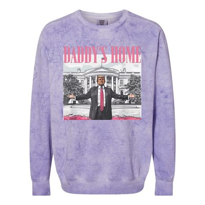 DaddyS Home Trump Gift Colorblast Crewneck Sweatshirt