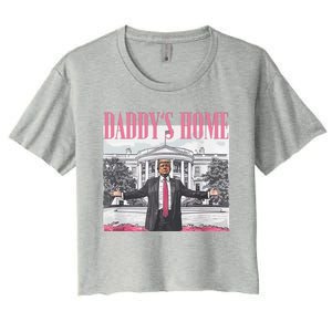 DaddyS Home Trump Gift Women's Crop Top Tee