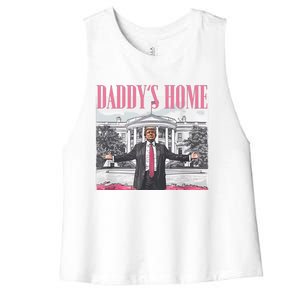 DaddyS Home Trump Gift Women's Racerback Cropped Tank