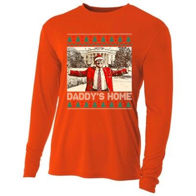 DaddyS Home Trump Ugly Christmas Xmas Cool Gift Cooling Performance Long Sleeve Crew