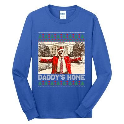 DaddyS Home Trump Ugly Christmas Xmas Cool Gift Tall Long Sleeve T-Shirt