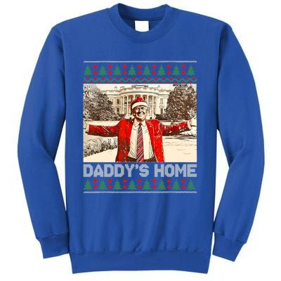 DaddyS Home Trump Ugly Christmas Xmas Cool Gift Tall Sweatshirt