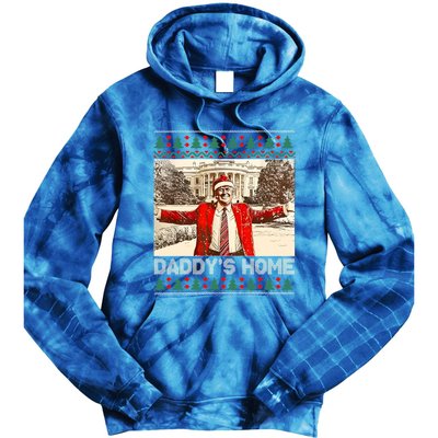 DaddyS Home Trump Ugly Christmas Xmas Cool Gift Tie Dye Hoodie