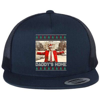 DaddyS Home Trump Ugly Christmas Xmas Cool Gift Flat Bill Trucker Hat