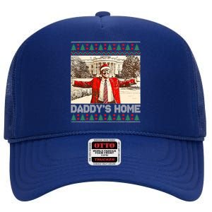 DaddyS Home Trump Ugly Christmas Xmas Cool Gift High Crown Mesh Back Trucker Hat