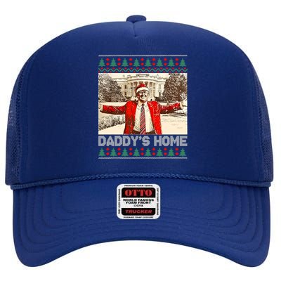 DaddyS Home Trump Ugly Christmas Xmas Cool Gift High Crown Mesh Back Trucker Hat