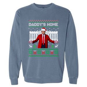 DaddyS Home Trump Ugly Funny Christmas Xmas Pajamas Gift Garment-Dyed Sweatshirt