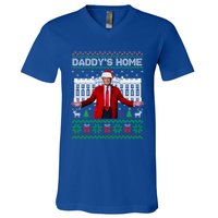 DaddyS Home Trump Ugly Funny Christmas Xmas Pajamas Gift V-Neck T-Shirt