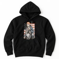 Duck Hunting Trump Camo Hello Hunting Season Us Flag Hoodie