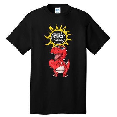 Dinosaur Heart Total Solar Eclipse April 8 2024 Totality Tall T-Shirt