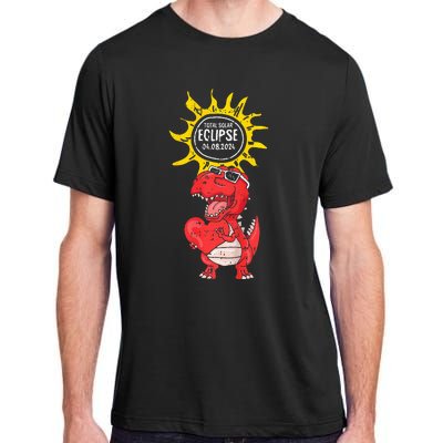 Dinosaur Heart Total Solar Eclipse April 8 2024 Totality Adult ChromaSoft Performance T-Shirt