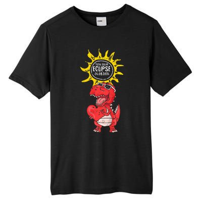 Dinosaur Heart Total Solar Eclipse April 8 2024 Totality Tall Fusion ChromaSoft Performance T-Shirt