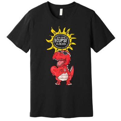 Dinosaur Heart Total Solar Eclipse April 8 2024 Totality Premium T-Shirt