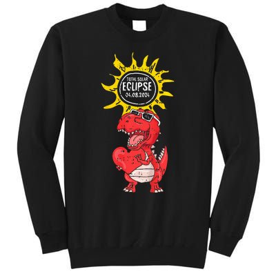 Dinosaur Heart Total Solar Eclipse April 8 2024 Totality Tall Sweatshirt