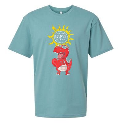 Dinosaur Heart Total Solar Eclipse April 8 2024 Totality Sueded Cloud Jersey T-Shirt