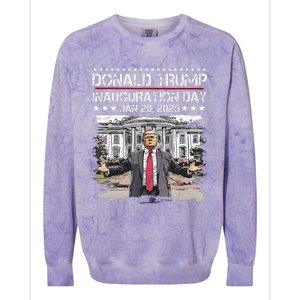 DaddyS Home Trump Inauguration Day 2025 Memorabilia Colorblast Crewneck Sweatshirt