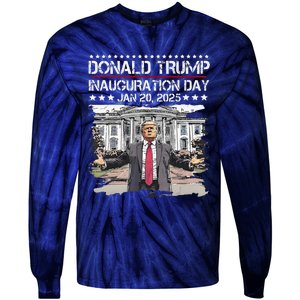 DaddyS Home Trump Inauguration Day 2025 Memorabilia Tie-Dye Long Sleeve Shirt