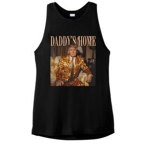 Daddys Home Trump 2024 Leopard Funny Maga Ladies PosiCharge Tri-Blend Wicking Tank