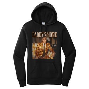 Daddys Home Trump 2024 Leopard Funny Maga Women's Pullover Hoodie