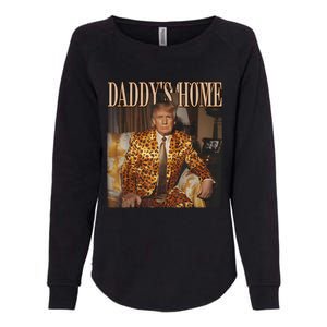 Daddys Home Trump 2024 Leopard Funny Maga Womens California Wash Sweatshirt