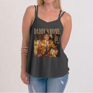 Daddys Home Trump 2024 Leopard Funny Maga Women's Strappy Tank