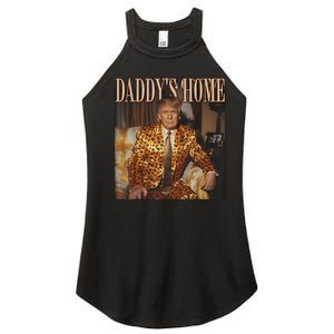 Daddys Home Trump 2024 Leopard Funny Maga Women's Perfect Tri Rocker Tank