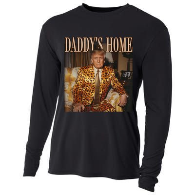 Daddys Home Trump Trump 2024 Leopard Funny Maga Cooling Performance Long Sleeve Crew